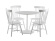 AURORA Bord 90 Vit + 4 SALTVIK Stol Vit AURORA Bord 90 Vit + 4 SALTVIK Stol Vit