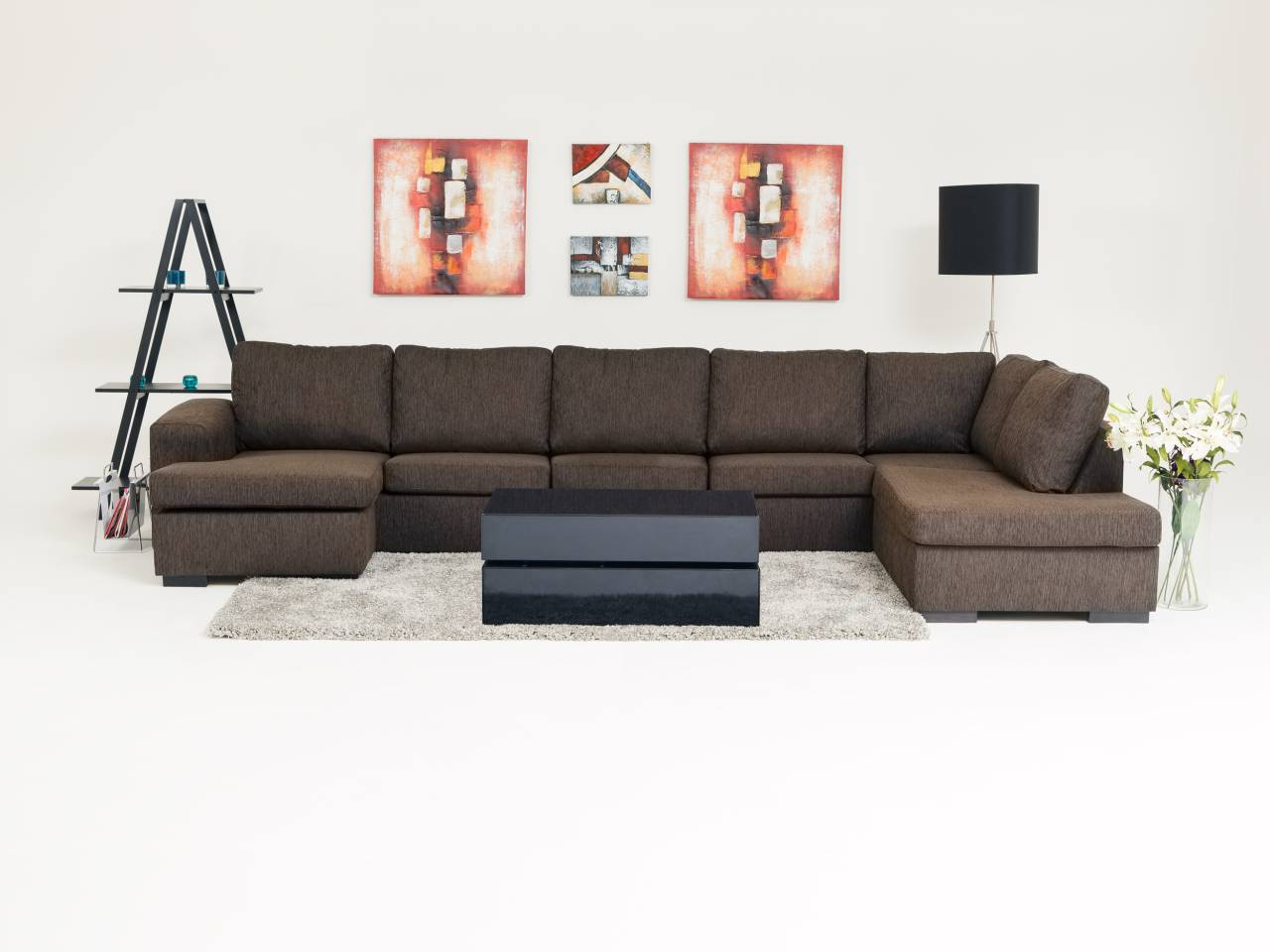 CONNECT XXL U-Soffa Brun