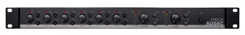 F�rlifier, 2xMic, 4xLine, 2 Stereozoner, EQ, 19